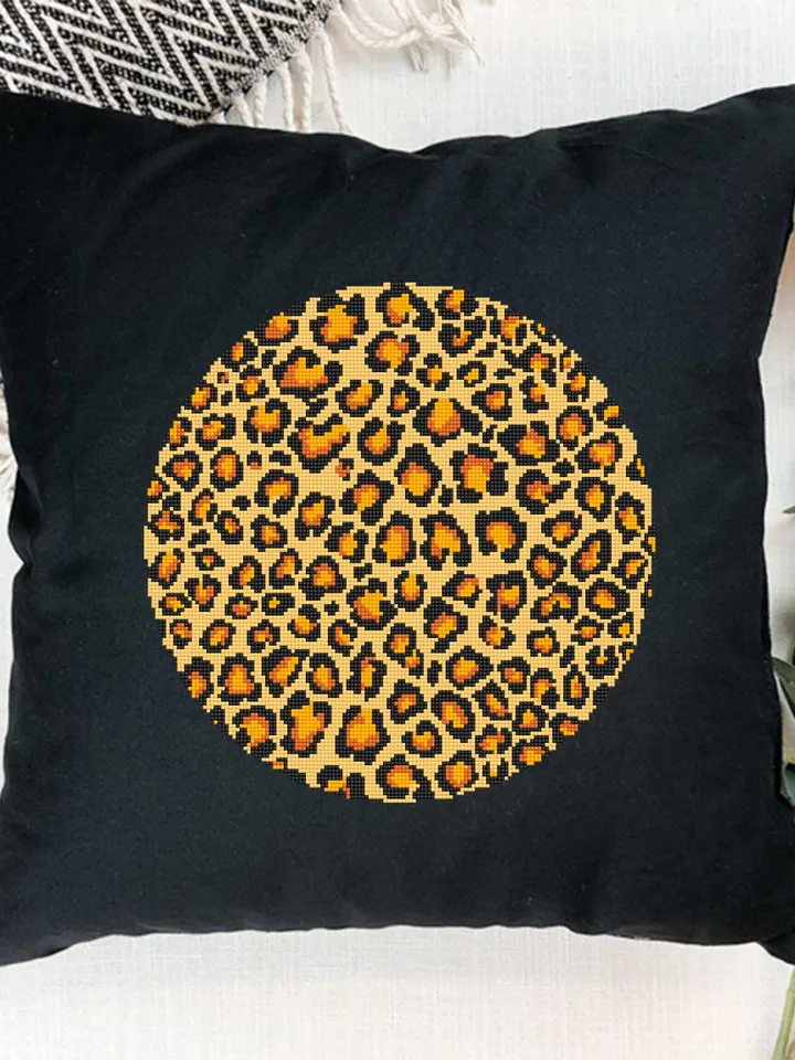 Leopard background cross stitch pattern PDF Animal skin pattern design, Leopard print Instant download PDF, Modern cross stitch chart #K7