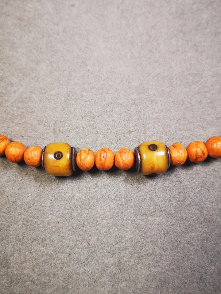 Gandhanra Yak Bone Carved Tibetan Mala Spacer Beads,Marker Beads for Prayer Beads Necklace Accessories,0.47" × 0.47"