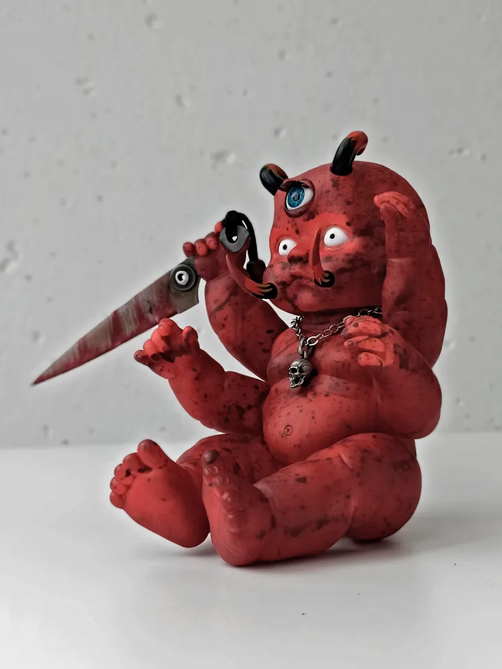 Handmade horror doll. Toy for adults.