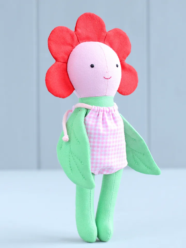2 PDF Mini Love Bug and Flower Doll (Valentine's Day Collection) Sewing Patterns Bundle