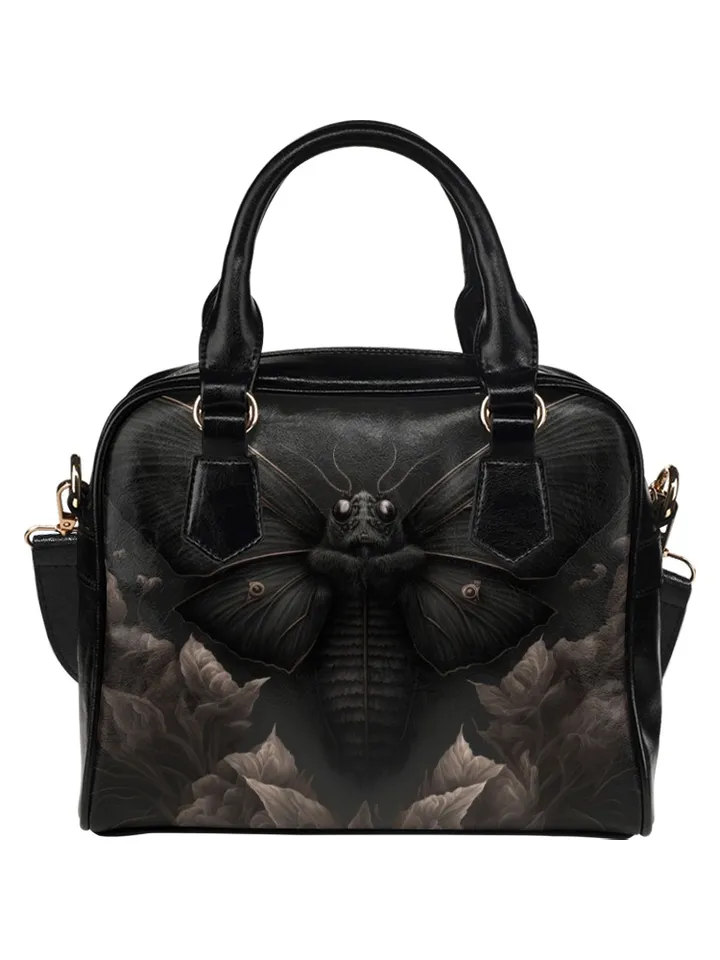 Black moth gothic Shoulder Bag