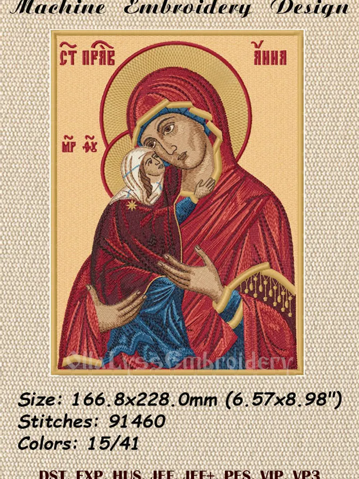 Holy Righteous Anna embroidery design