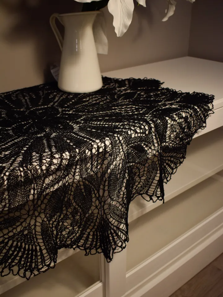 round knitted tablecloth