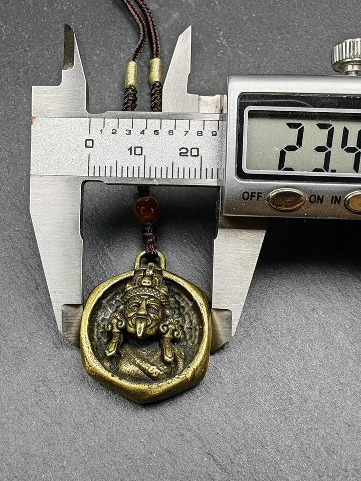 Double Faced Drashi Lhamo Amulet,Gandhanra Vintage Tibetan Buddhist Pendant,Zashi Lhamo,Buddhist Protective Charm,Spiritual Gift