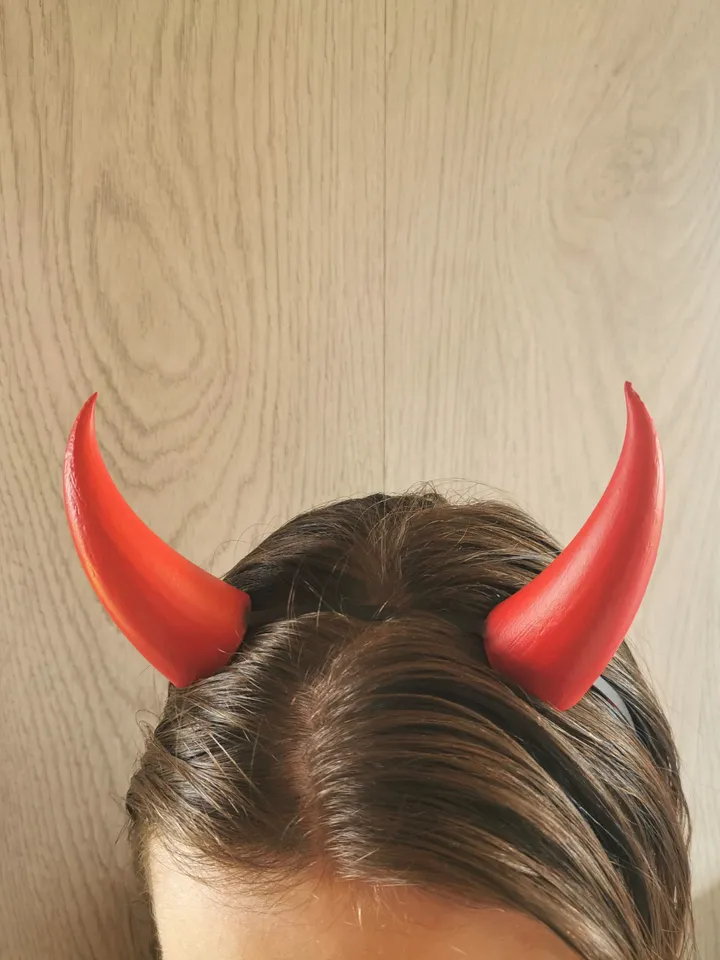 Pack of 3 Small Devil Horns, Devil Horns Headband for Halloween, Red Devil Horns, Realistic Fantasy Cosplay Horns, Three Pairs of Horns