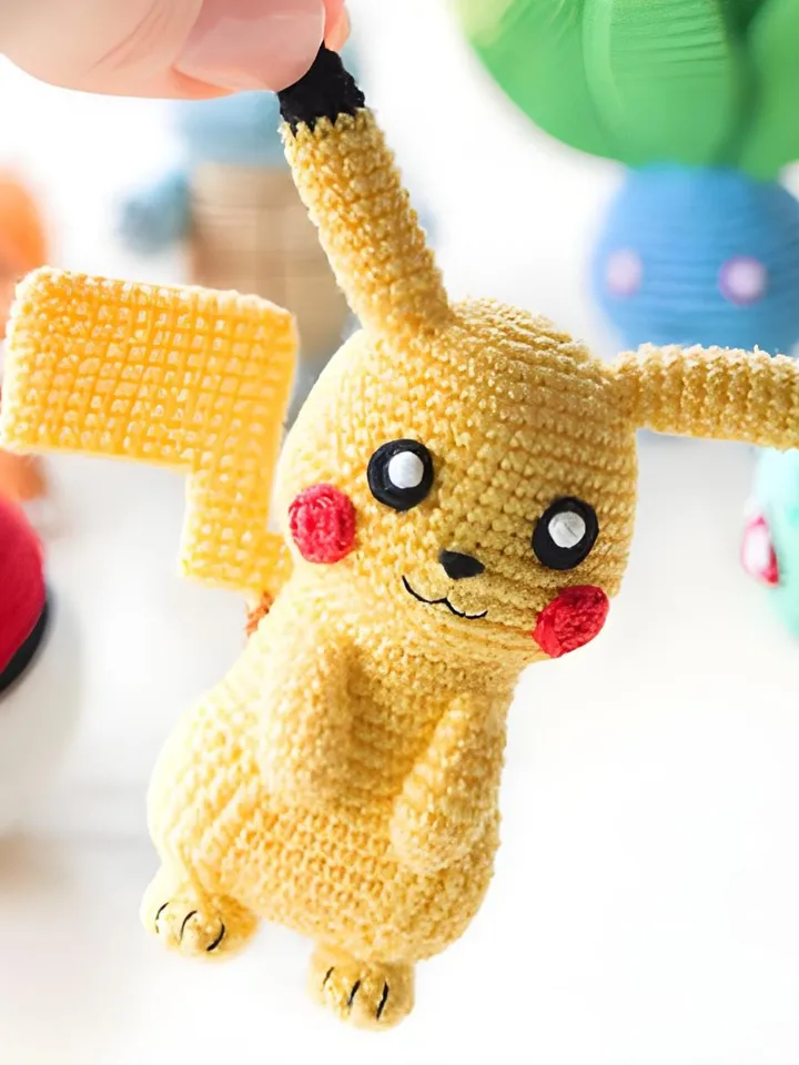 CROCHET POKEMON PATTERN, Amigurumi Yellow Pokemon, Pokémon-Inspired Amigurumi Crochet Pattern, Pikachu Crochet Pattern