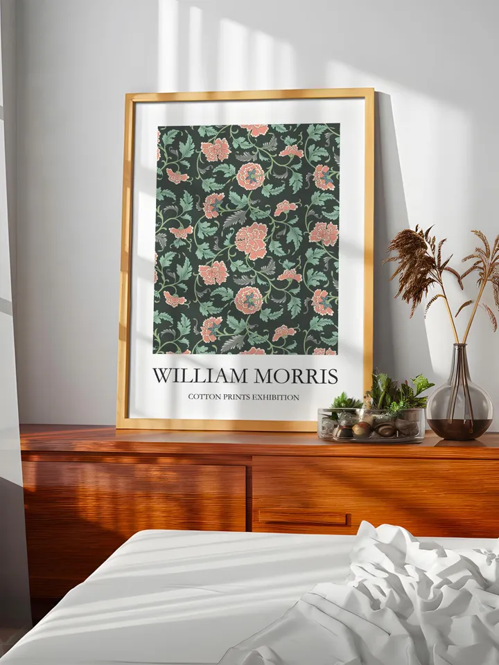 William Morris Style Wall Art Print Vintage Textile Poster Museum Inspired Design Home Decor Interior Pattern Digital Download Gift Floral