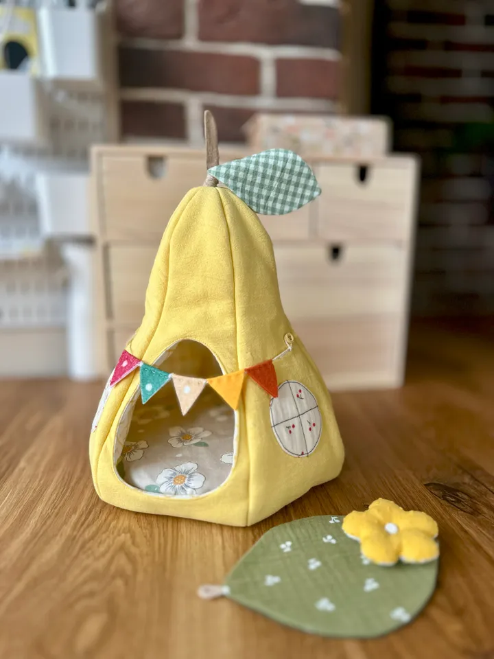 House Pear step by step sewing photo pattern. Home for small toys.