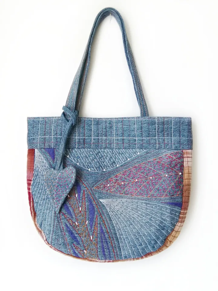 Boho Chic Handcrafted Large Women's Bags: Unique Hand Embroidered Fabric Handbags - Stylish and Functional Accessories! FREE SHIPPING!