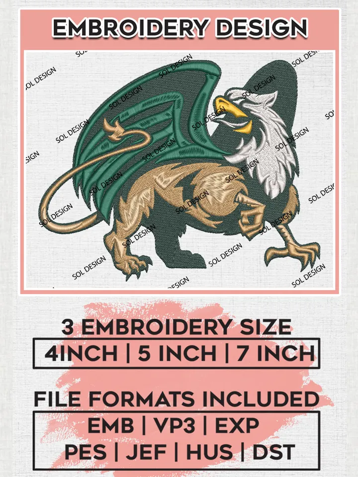 William & Mary Tribe Football Team Mascot Logo Embroidery Design Files, NCAA William & Mary Tribe Machine Embroidery, NCAA Teams, Game Day, 3 sizes, NCAA Machine embroidery designs, Digital Download