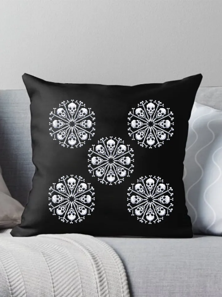 Skull snowflake cross stitch pattern download PDF Gothic Christmas cross stitch Small spooky embroidery, Gothic decor, Beginner stitch #N53