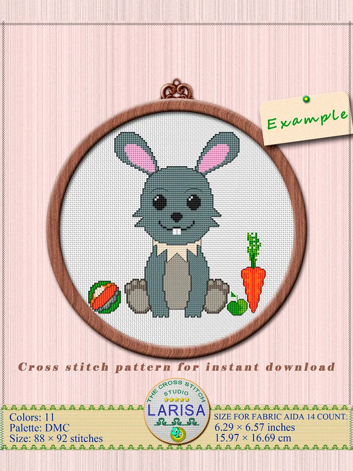 Hare Cross Stitch Pattern | Enchanting Hare Cub Chart