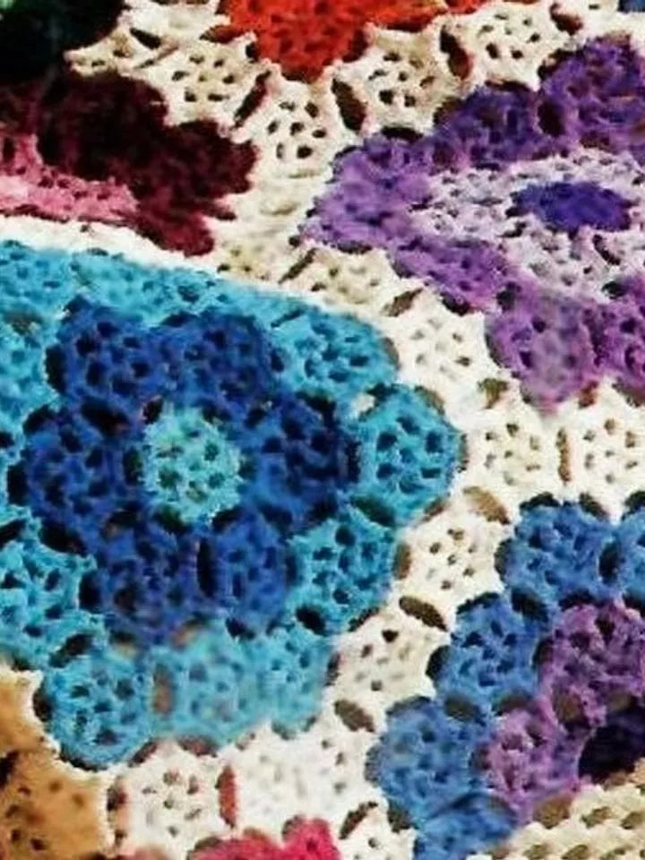 Blanket crochet pattern , hexagon blanket crochet, grandma blanket crochet pdf
