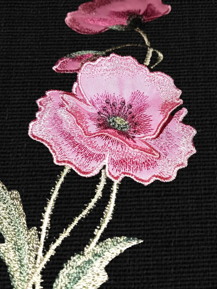 Poppy FlowerApplique 3Dmachine embroidery design applique pattern digital embroidery pattern home and clothing décor embroidery motif floraL
