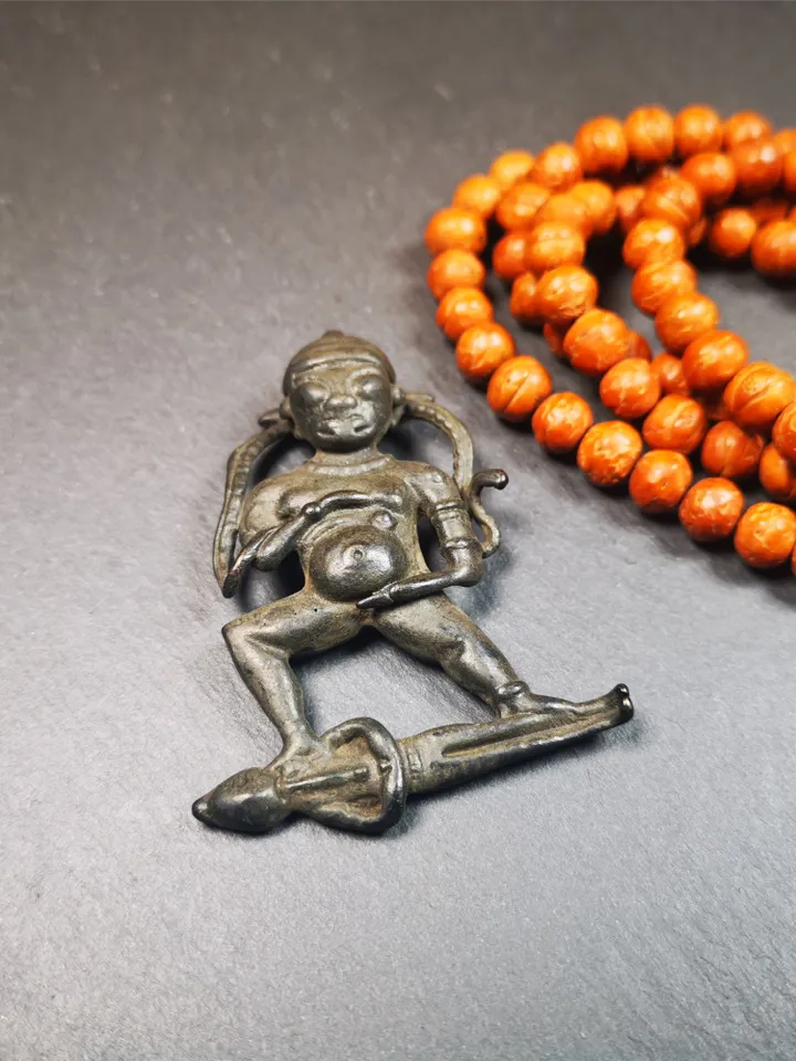 Gandhanra Handmade Tibetan Statue Black Jambhala(Dzambhala) ,Made of Thokcha