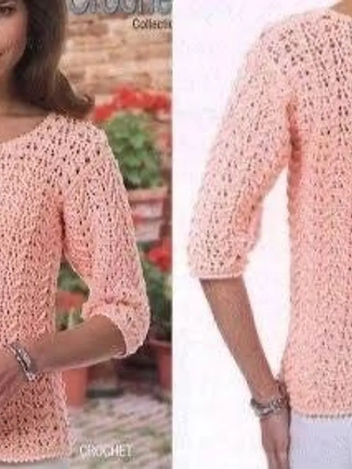 Top crochet, summer sweater crochet pattern, women ladies lace top, lace sweater pdf instant download