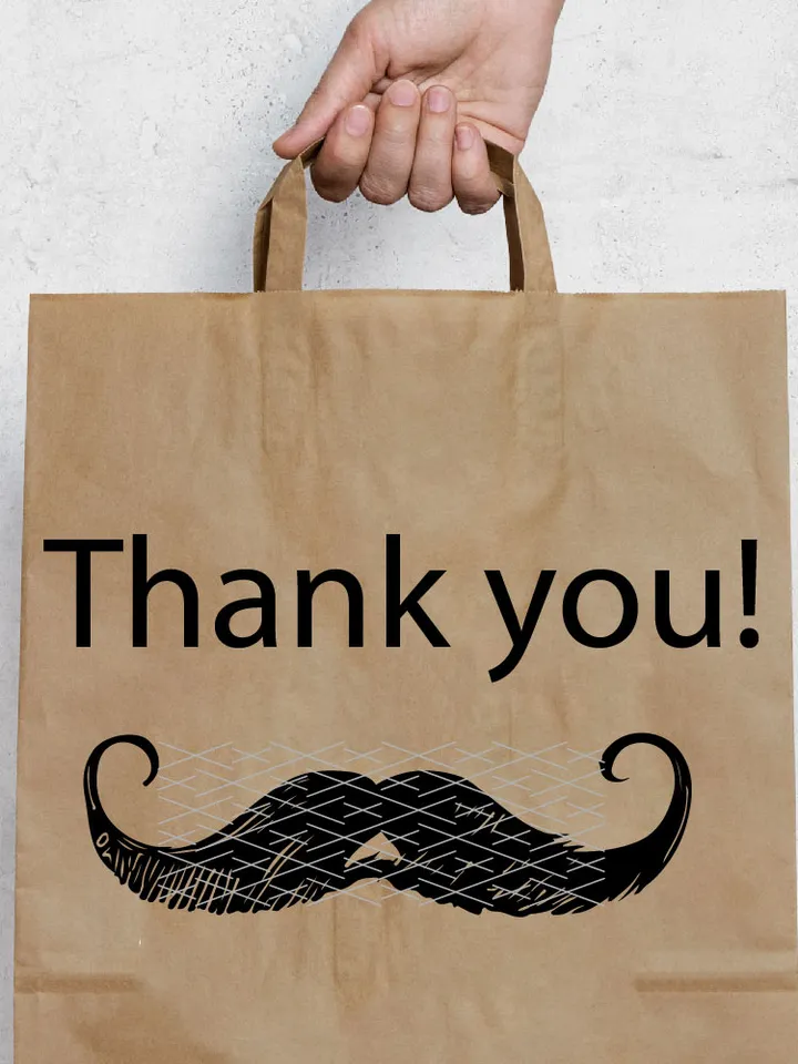 Mustache set digital print