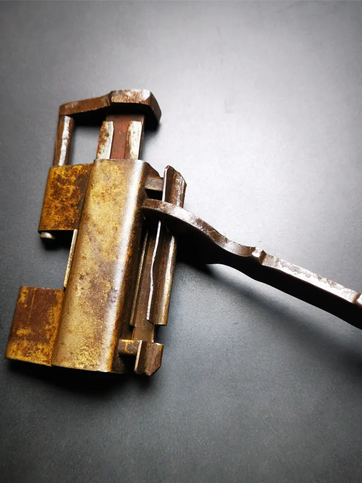 Gandhanra Handmade Acient Tibetan Padlock, Old Door Lock,Large Size 100 Years