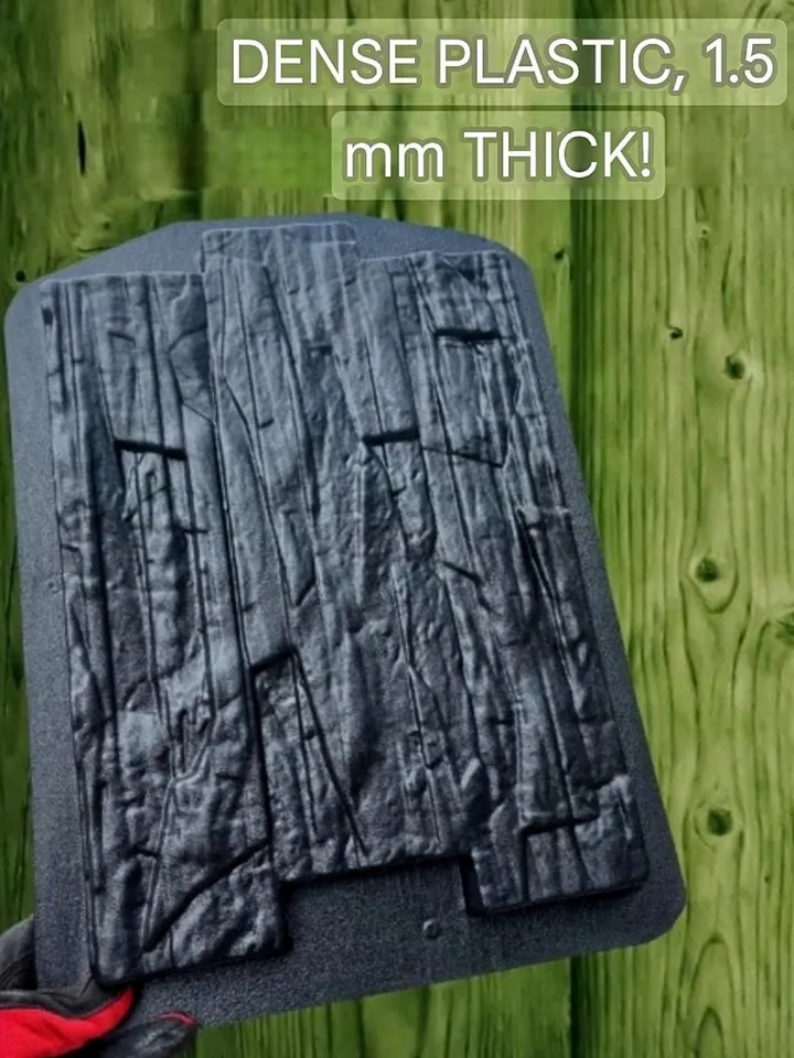 Set of 2 molds for a garden flowerpot "stone texture"450 * 460 * 30 mm,