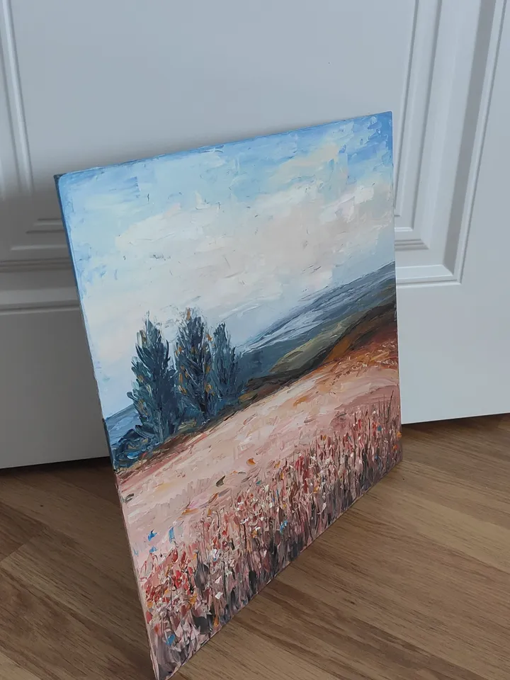 Oil painting textured landscape
