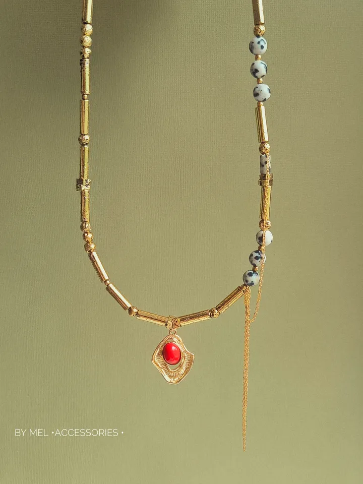Jewelry sets, hematite necklace with natural stones, bracelet