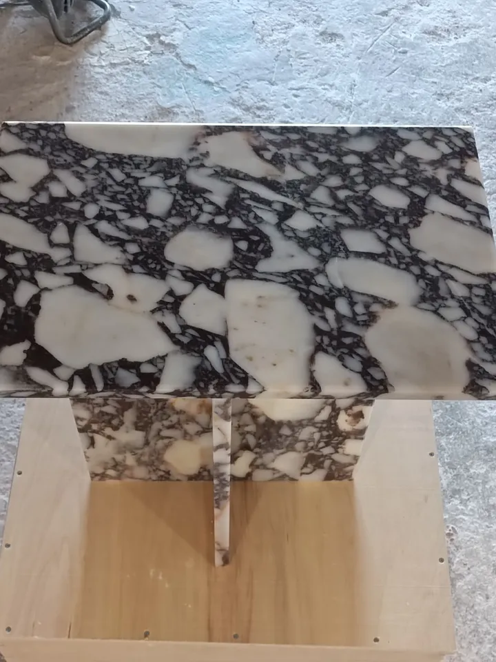 Rectangle model calacatta viola side table, end table, free shipping, handmade, choose your own stone