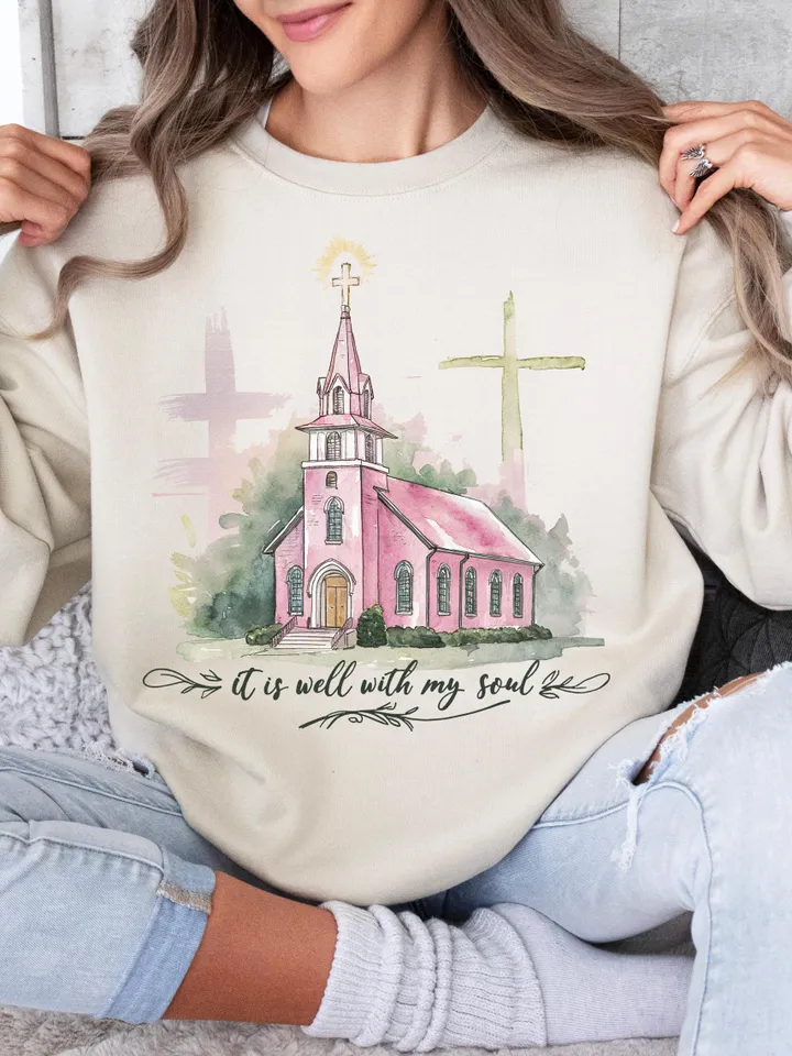 It Is Well With My Soul Watercolor PNG Sublimation | Vinyl Transfer | Christian Designs | Jesus Designs | Digital Download