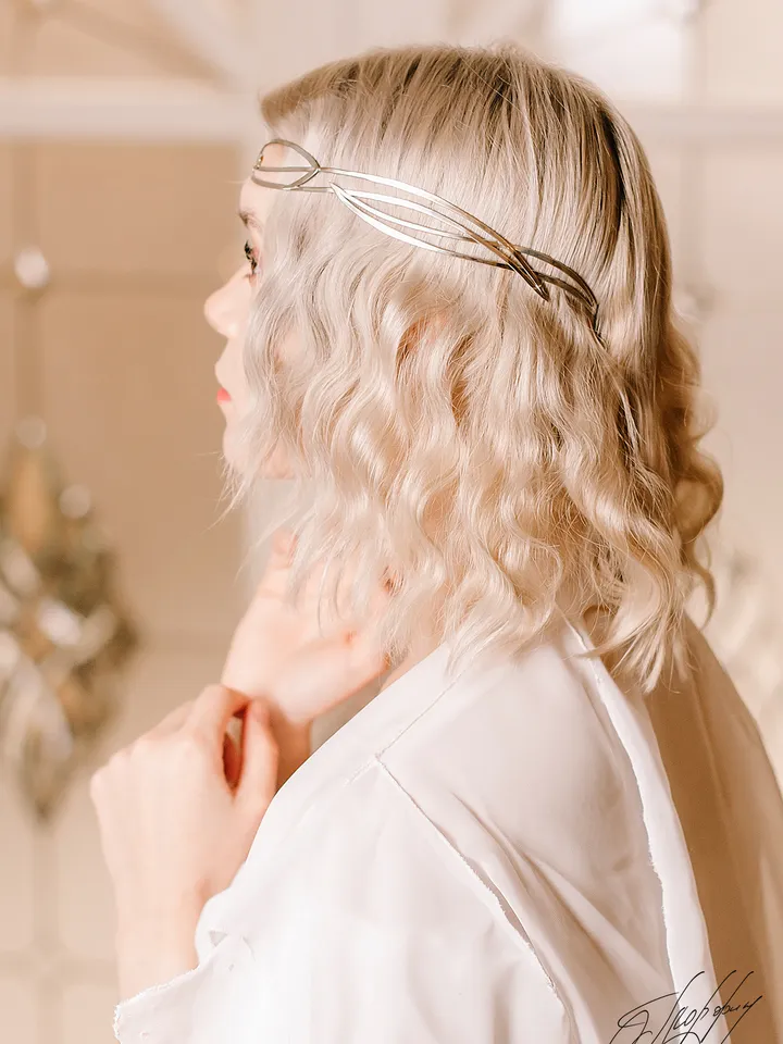 Jewelry for modern elves and fairies Elven style diadem bridal tiara art nouveau circlet Fantasy Fairy Wedding Alira