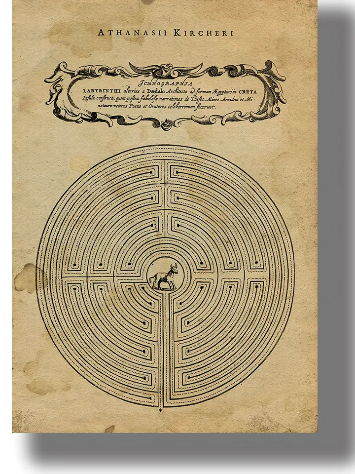 Ancient occult symbol Labyrinth.
