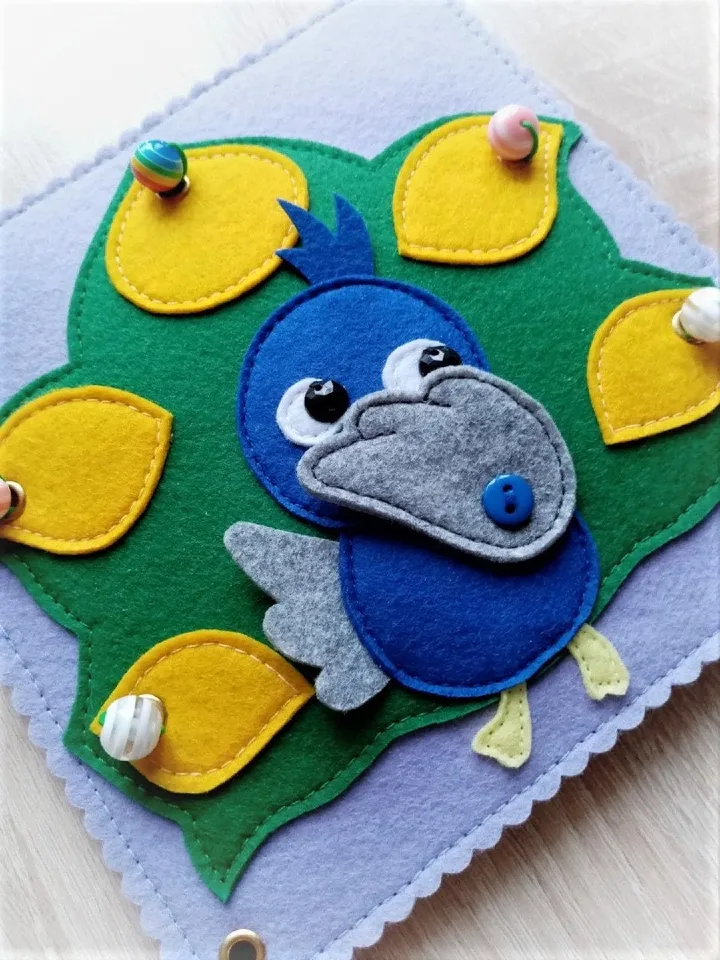 Animals Felt Quiet book Pattern PDF, Felt activity book pattern, Baby Soft book template, Quiet book sewing ideas for toddler