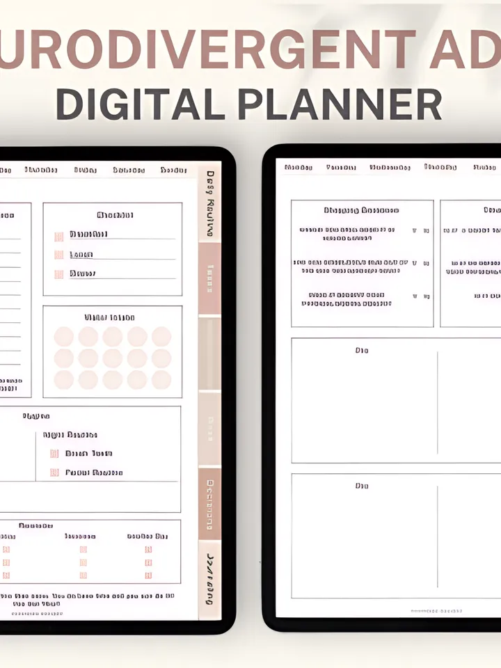 Adhd Digital Planner, Adhd Daily Planner