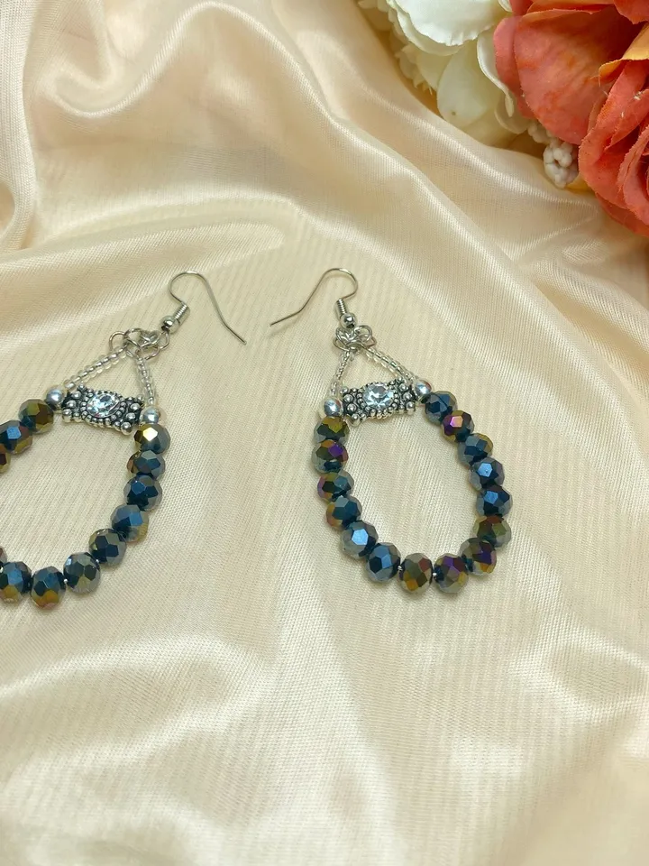 Classic handmade earrings.Handmade jewelry.