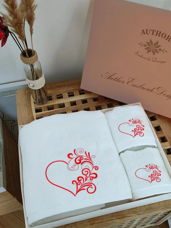 Valentine Heart embroidery design Machine embroidery pattern 5 sizes, Embroidery files heart outline, Vintage elegant decor Floral heart #R9