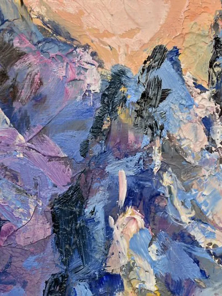 Mountains Painting Landscape Rocky Mountains Artwork Snowy Peaks
