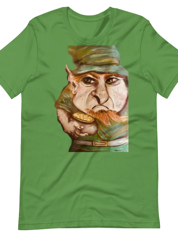 Leprechaun Unisex good luck t-shirt made from my original pastel painting,humorous shirts,designer shirts,unique gifts