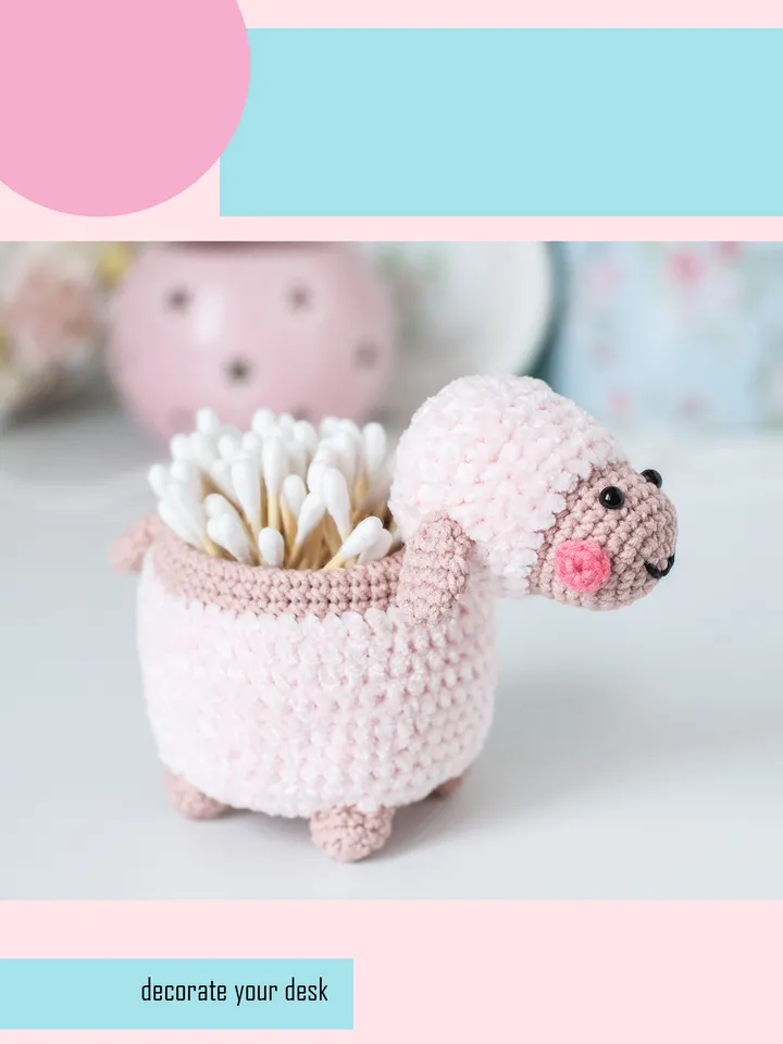 Crochet pattern amigurumi sheep toy pattern PDF file in ENG for beginners