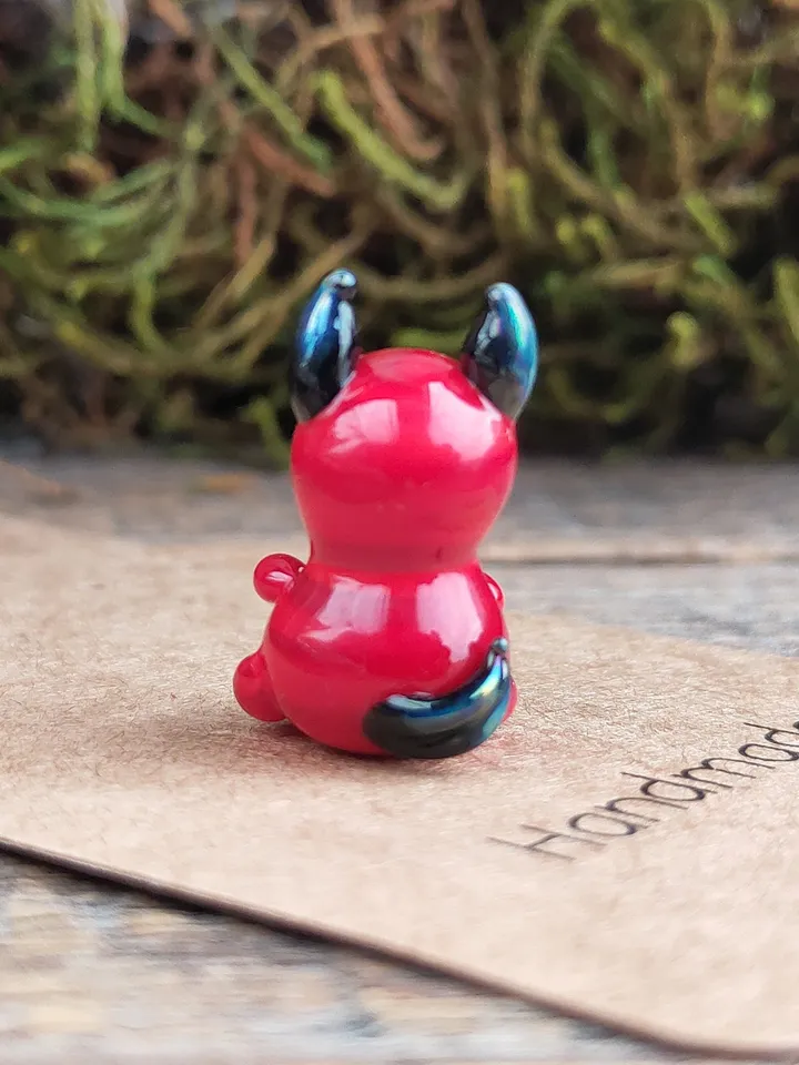 Tiny monster miniature, glass monster figurine, monster sculpture for terrarium decoration or fairy garden decor