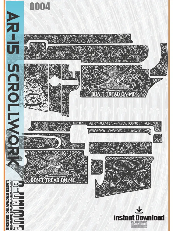 AR-15 Snake Scroll-pattern Work