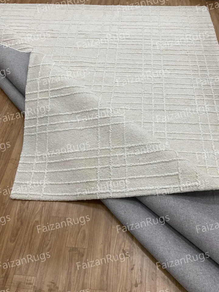 8x10 Hand Tufted Modern Rug High and Low Area Rug Handmade 100% Wool Rug Home Decor Flooring Rug Bedroom Living Dining 6x9 8x10 9x12 10x14