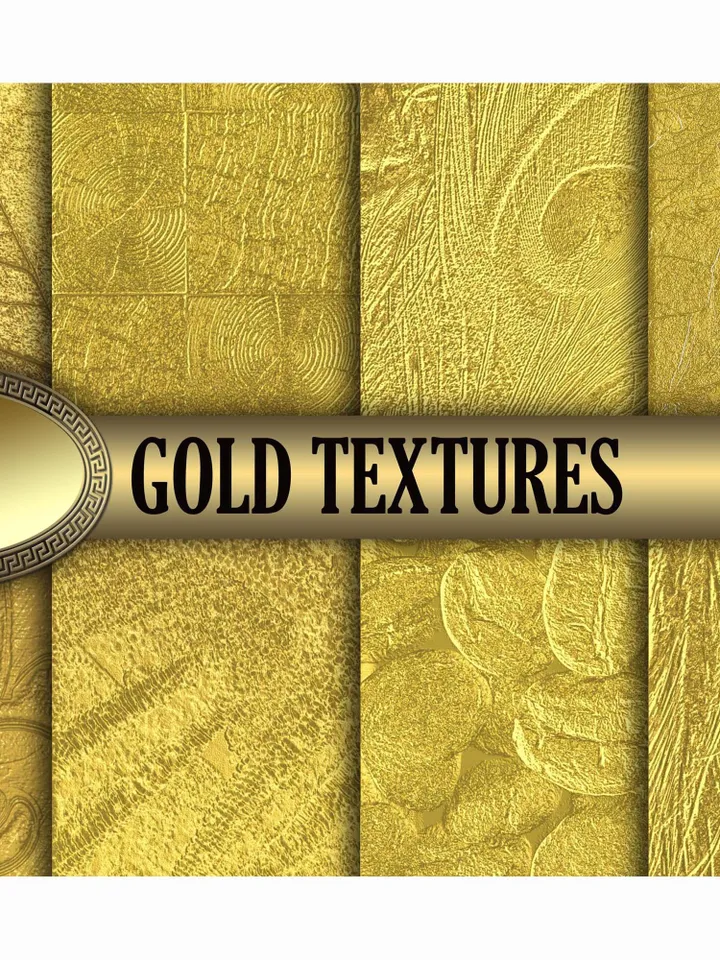Gold background 8.5* 11 inch Gold texture digital papers Golden metallic printable jpg Instant download
