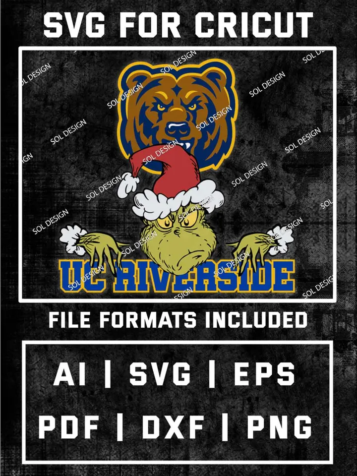 Grinch UC Riverside Highlanders SVG, NCAA SVG Design, NCAA UC Riverside Highlanders SVG, NCAA Highlanders Cricut, Christmas Svg, Grinch svg, Digital Download