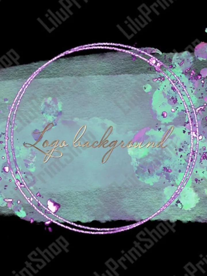 Logo Background Png Turquoise logo png Brush stroke Logo design Mint logo png Watercolor turquoise logo design Purple confetti logo digital
