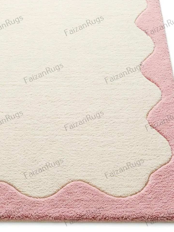 Pink wavy rug, Soft rug, aesthetic kids rug, Large area rug, Home Décor ...
