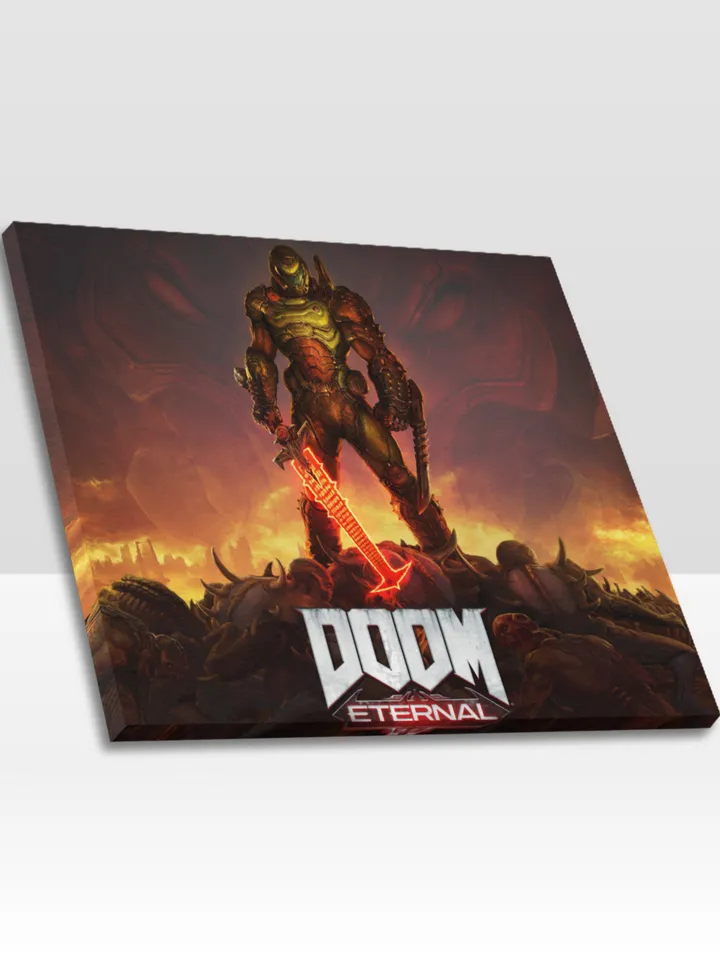 DOOM Eternal Frame Canvas Print, Wall Art Home Decor Poster