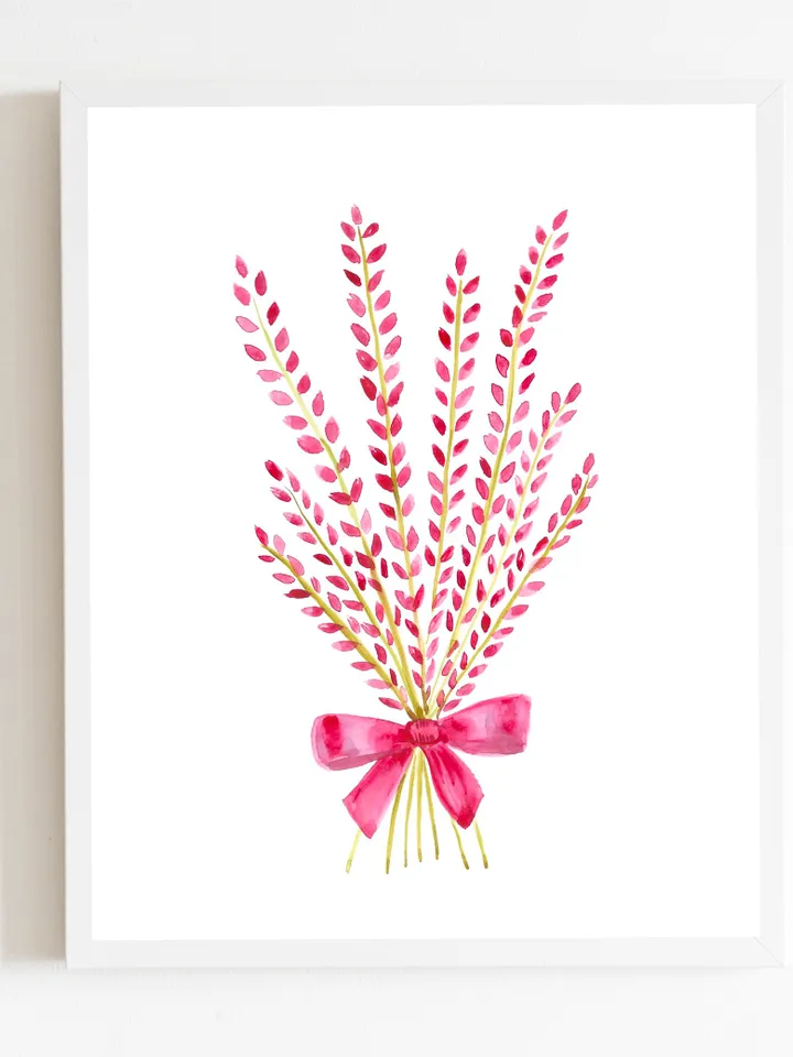 Red Flower Bouquet Wall Art Burgundy Pretty Home Decor Gift Idea Lavender Flowers Thank Giving Decor Anniversary Gift Poster Flowers