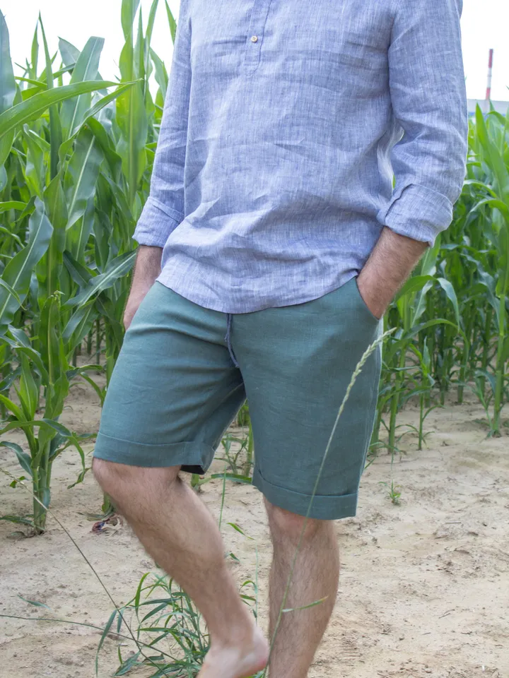 Linen shorts for men / Linen organic clothing / Mens summer linen shorts / gift for men