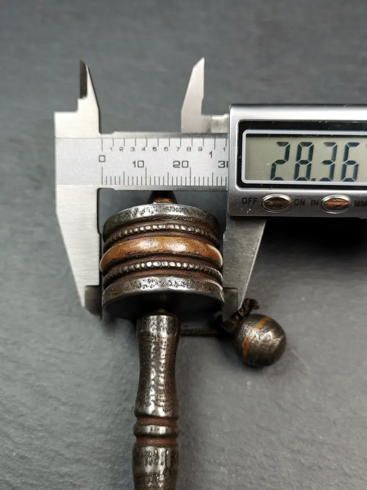 Gandhanra Handmade Tibetan Handheld Prayer Wheel,Mani Wheel,Small Size 13cm