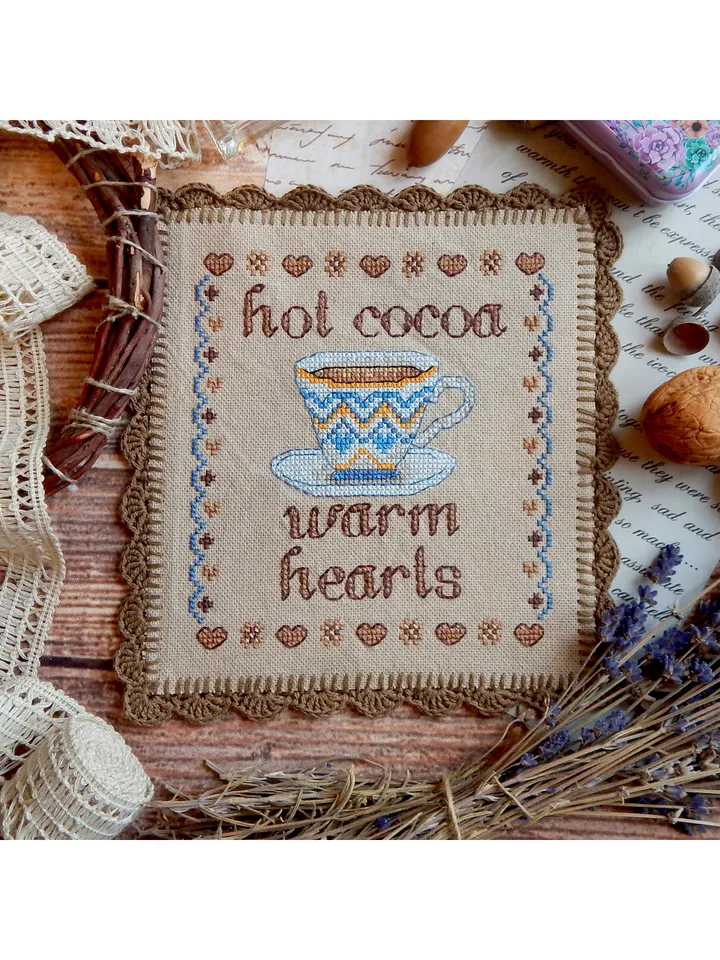 Cup of Cocoa cross stitch pattern