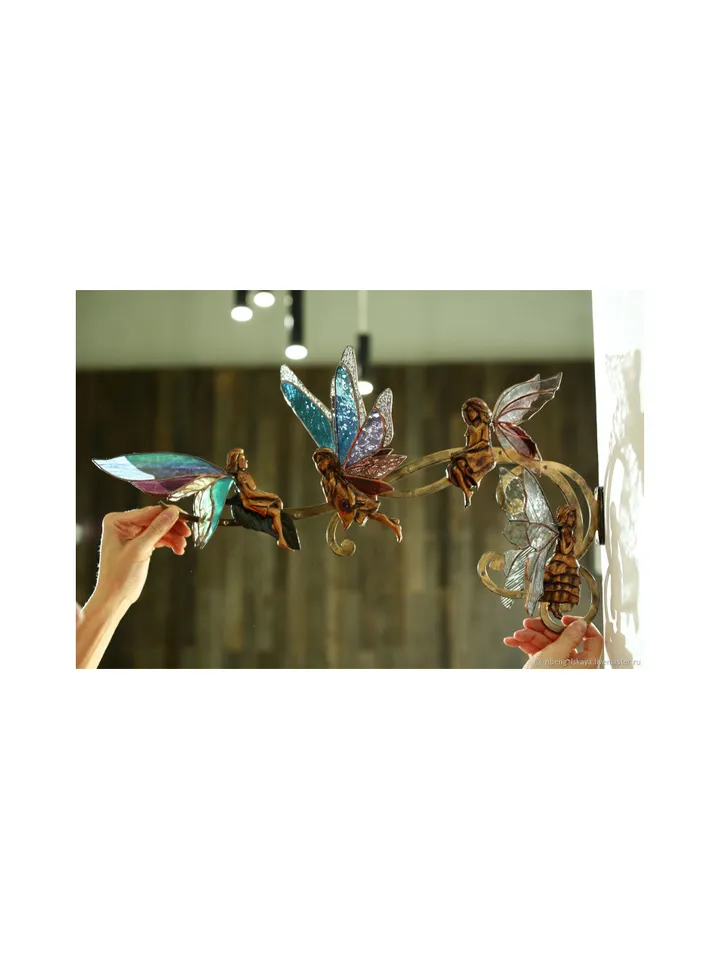 Fairies (Simple). Tiffany Stained Glass, Stained Glass Fairies, Stained Glass Fairy