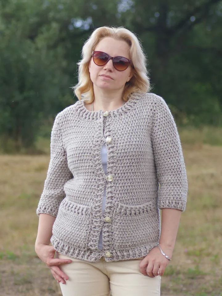 Women's Jacket Jacqueline Simple Crochet Pattern